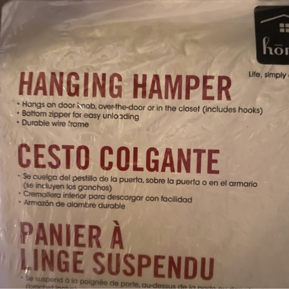 Hanging Canvas Clothes Hamper Back or Front of Door NWT - Picture 4 of 4